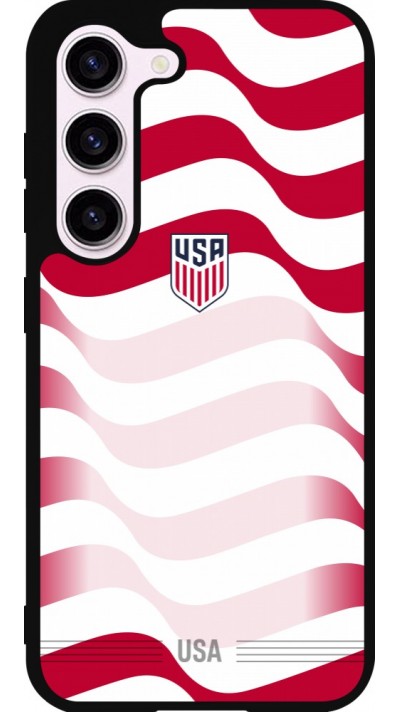 Coque Samsung Galaxy S23 - Silicone rigide noir Maillot de football E?tats Unis 2026 personnalisable