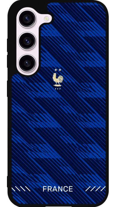 Coque Samsung Galaxy S23 - Silicone rigide noir Maillot de football France 2026 personnalisable
