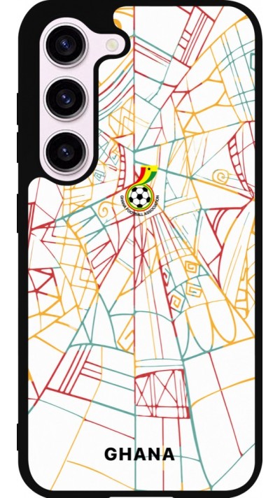 Coque Samsung Galaxy S23 - Silicone rigide noir Maillot de football Ghana 2026 personnalisable