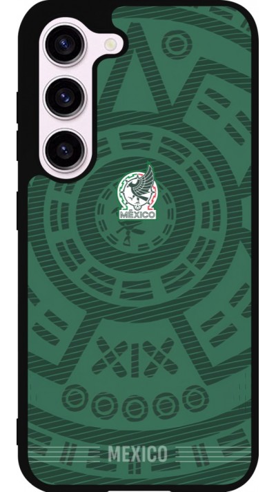 Coque Samsung Galaxy S23 - Silicone rigide noir Maillot de football Mexique 2026 personnalisable