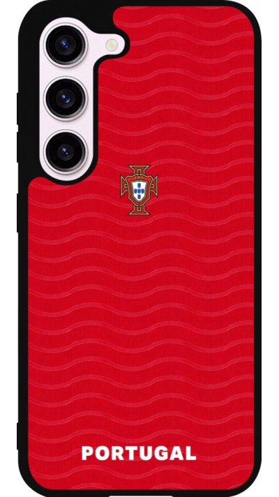 Coque Samsung Galaxy S23 - Silicone rigide noir Maillot de football Portugal 2026 personnalisable
