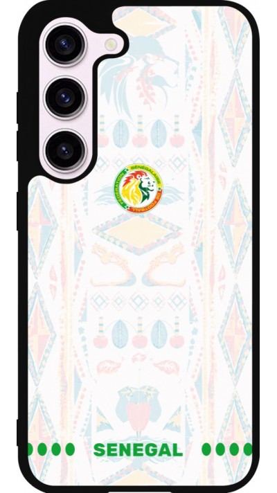 Coque Samsung Galaxy S23 - Silicone rigide noir Maillot de football Sénégal 2026 personnalisable