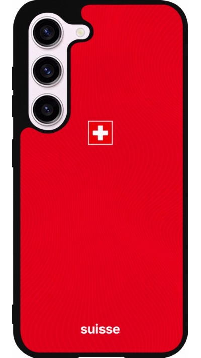 Coque Samsung Galaxy S23 - Silicone rigide noir Maillot de football Suisse 2026 personnalisable