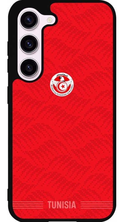 Coque Samsung Galaxy S23 - Silicone rigide noir Maillot de football Tunisie 2026 personnalisable