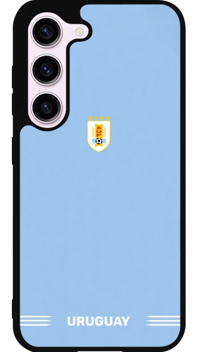 Coque Samsung Galaxy S23 - Silicone rigide noir Maillot de football Uruguay 2026 personnalisable