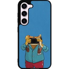 Coque Samsung Galaxy S23 - Silicone rigide noir Frog with camera DTMF