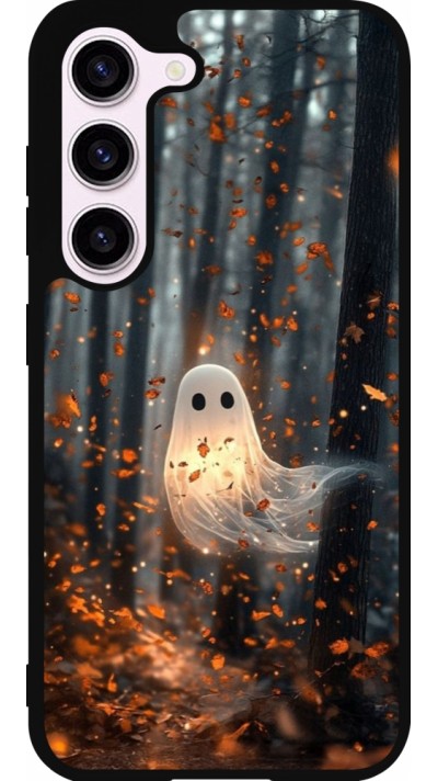 Samsung Galaxy S23 Case Hülle - Silikon schwarz Halloween 2025 Ghost in the forest