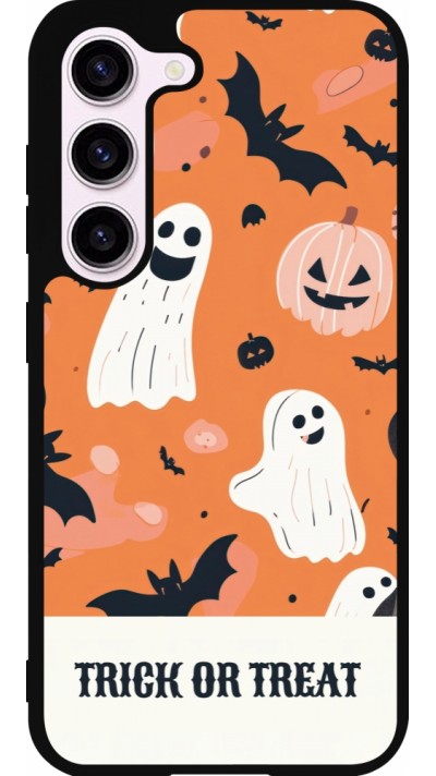 Samsung Galaxy S23 Case Hülle - Silikon schwarz Halloween 2025 Trick treat