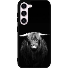 Coque Samsung Galaxy S23 - Silicone rigide noir Highland calf black