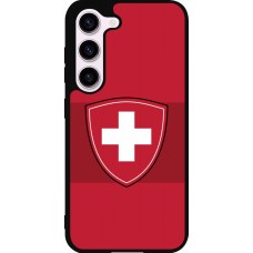 Coque Samsung Galaxy S23 - Silicone rigide noir Hockey World Championship Ecusson Suisse
