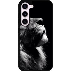 Coque Samsung Galaxy S23 - Silicone rigide noir Lion looking up