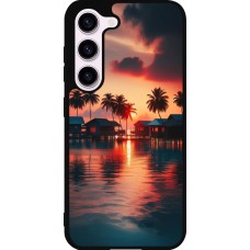 Samsung Galaxy S23 Case Hülle - Silikon schwarz Paradies Malediven