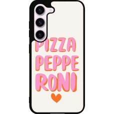Coque Samsung Galaxy S23 - Silicone rigide noir Pizza pepperoni 2026