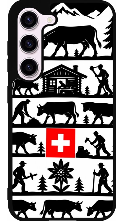 Coque Samsung Galaxy S23 - Silicone rigide noir Poya Suisse 1