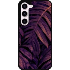 Coque Samsung Galaxy S23 - Silicone rigide noir Purple Light Leaves