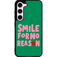 Coque Samsung Galaxy S23 - Silicone rigide noir Smile for no reason 2026