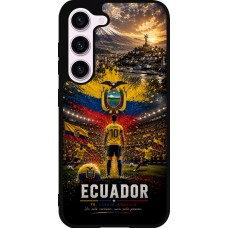 Coque Samsung Galaxy S23 - Silicone rigide noir Football Équateur splash 2026