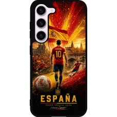 Coque Samsung Galaxy S23 - Silicone rigide noir Football Espagne splash 2026