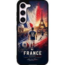 Coque Samsung Galaxy S23 - Silicone rigide noir Football France splash 2026
