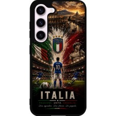 Coque Samsung Galaxy S23 - Silicone rigide noir Football Italie splash 2026