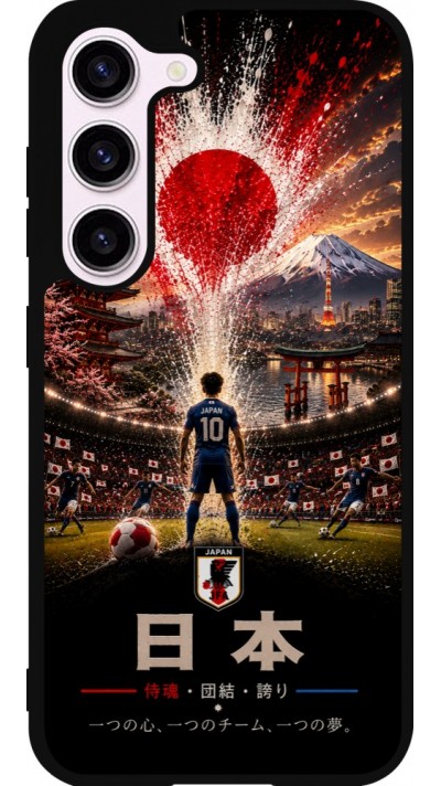 Coque Samsung Galaxy S23 - Silicone rigide noir Football Japon splash 2026