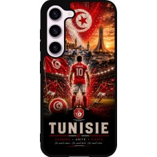 Coque Samsung Galaxy S23 - Silicone rigide noir Football Tunisie splash 2026