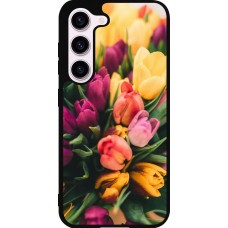 Coque Samsung Galaxy S23 - Silicone rigide noir Bouquet of tulips 2026