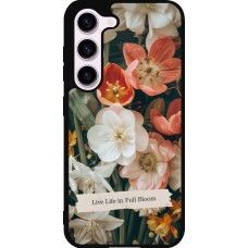 Coque Samsung Galaxy S23 - Silicone rigide noir Full Bloom 2026