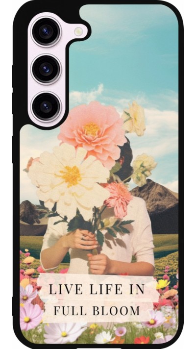 Coque Samsung Galaxy S23 - Silicone rigide noir Live life in full moon 2026