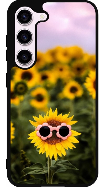 Coque Samsung Galaxy S23 - Silicone rigide noir Sunflower with glasses 2026