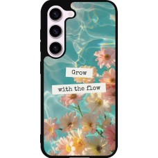 Coque Samsung Galaxy S23 - Silicone rigide noir Summer 2025 Grow with the flow
