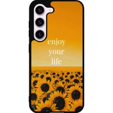 Coque Samsung Galaxy S23 - Silicone rigide noir Summer 2026 Enjoy your life