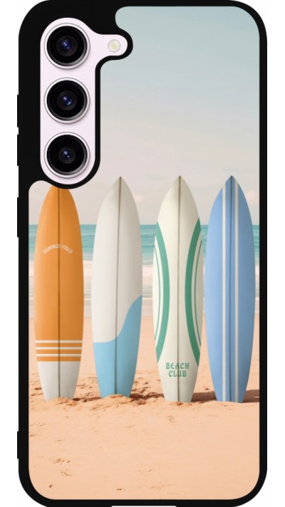 Coque Samsung Galaxy S23 - Silicone rigide noir Summer surfboard 2025