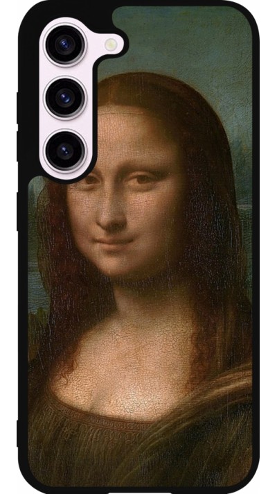 Coque Samsung Galaxy S23 - Silicone rigide noir Tableau art - La Joconde - Léonard de Vinci