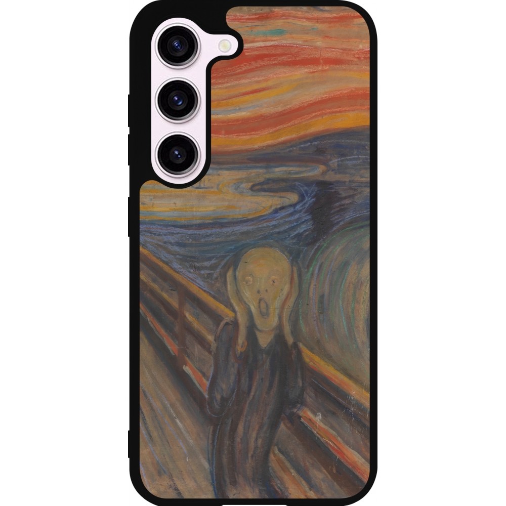 Coque Samsung Galaxy S23 - Silicone rigide noir Tableau art - Le Cri - Edvard Munch