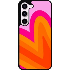Samsung Galaxy S23 Case Hülle - Silikon schwarz Valentine 2024 heart gradient