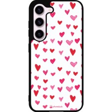 Samsung Galaxy S23 Case Hülle - Silikon schwarz Valentine 2022 Many pink hearts