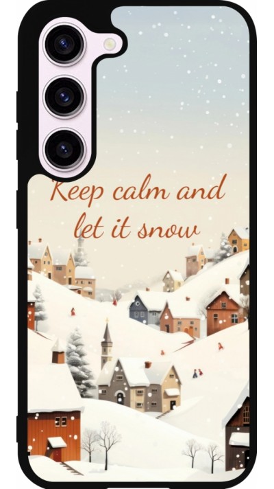 Coque Samsung Galaxy S23 - Silicone rigide noir Winter 25 Winter Keep calm and let it snow