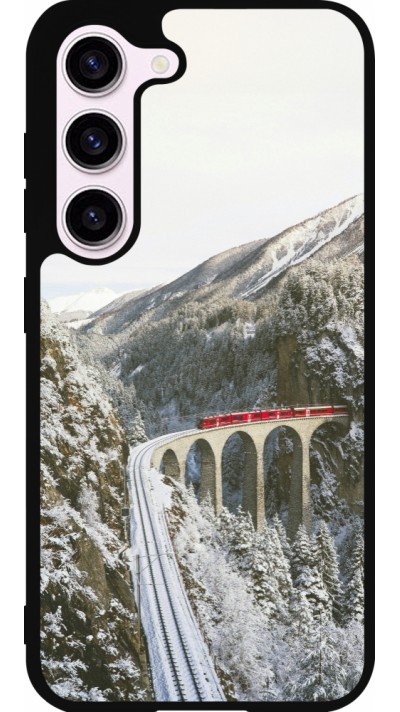 Coque Samsung Galaxy S23 - Silicone rigide noir Winter 25 Winter polar express