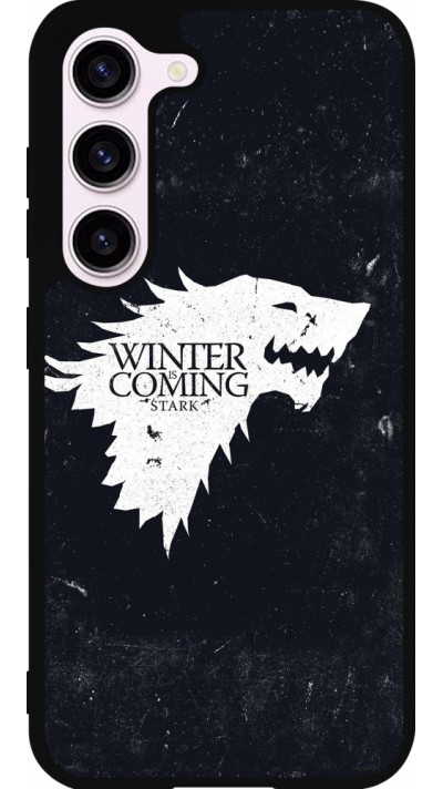 Coque Samsung Galaxy S23 - Silicone rigide noir Winter is coming Stark