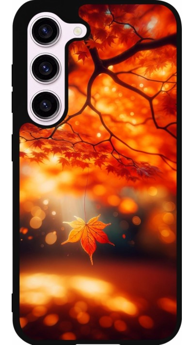 Coque Samsung Galaxy S23 FE - Silicone rigide noir Automne Magique Orange Coque Samsung Galaxy S23 FE - Silicone rigide noir Automne Magique Orange