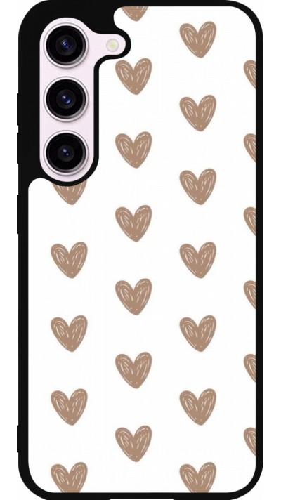 Coque Samsung Galaxy S23 FE - Silicone rigide noir Autumn 2024 brown hearts Coque Samsung Galaxy S23 FE - Silicone rigide noir Autumn 2024 brown hearts