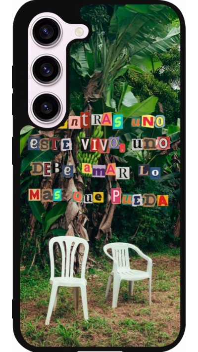 Coque Samsung Galaxy S23 FE - Silicone rigide noir Chairs DTMF