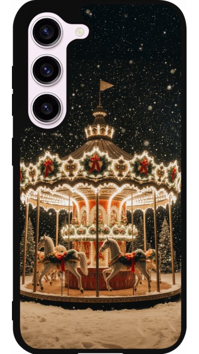Coque Samsung Galaxy S23 FE - Silicone rigide noir Christmas 25 Carousel