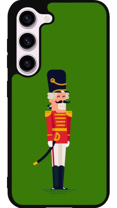 Coque Samsung Galaxy S23 FE - Silicone rigide noir Christmas 25 Nutcracker Green