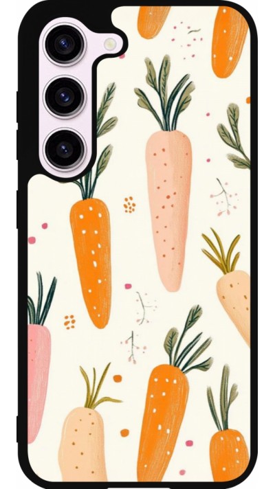 Coque Samsung Galaxy S23 FE - Silicone rigide noir Easter 2026 Illustration carrots