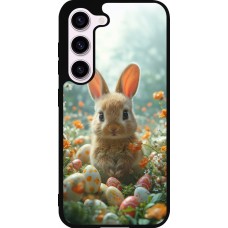 Coque Samsung Galaxy S23 FE - Silicone rigide noir Easter 2026 Rabbit in the garden