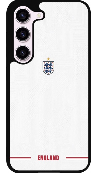 Coque Samsung Galaxy S23 FE - Silicone rigide noir Maillot de football Angleterre 2026 personnalisable
