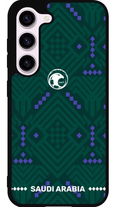 Coque Samsung Galaxy S23 FE - Silicone rigide noir Maillot de football Arabie saoudite 2026 personnalisable