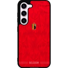 Coque Samsung Galaxy S23 FE - Silicone rigide noir Maillot de football Belgique 2026 personnalisable